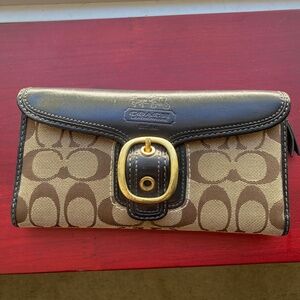 Authentic coach wallet with check book holder
